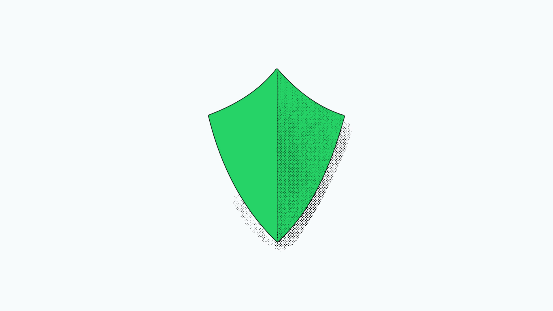 Graphic of green shield