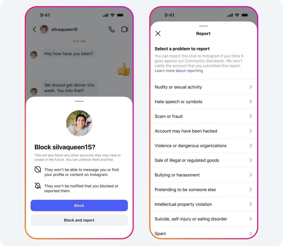 Blocking and reporting function