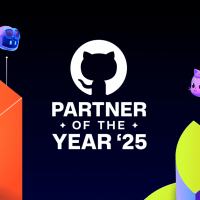 Graphic with GitHub icons and the words "Partner of the Year '25"