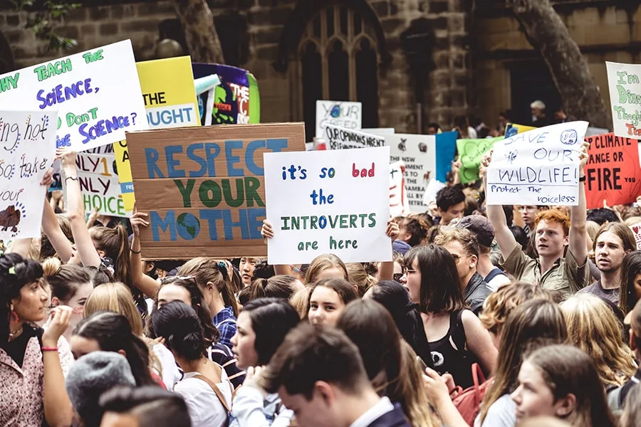 its so bad introverts are here sign at rally