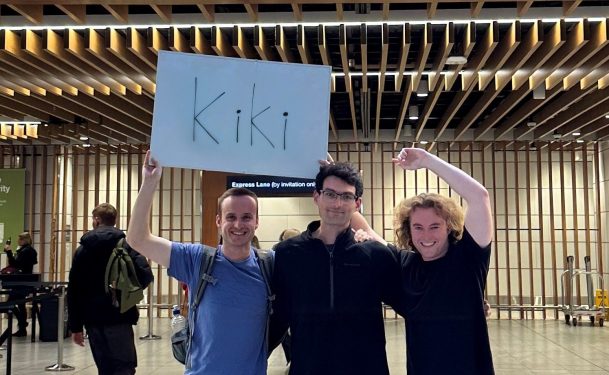 Kiki co-founder Jack Montgomerie (left), software engineer Alexander Nicholson, and co-founder Toby Thomas-Smith (right).